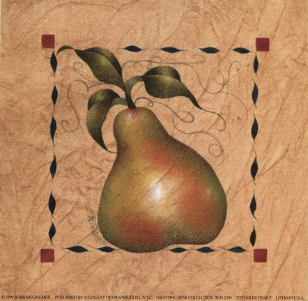 Stenciled Pear I