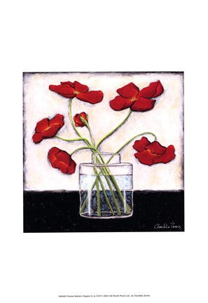 Printed Modern Poppies II