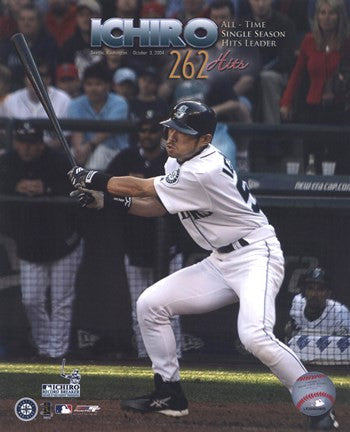 Ichiro Suzuki - All Time Single Season Hits Leader at 262 Hits