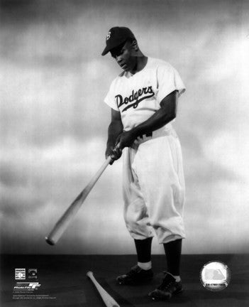1948 - Jackie Robinson Pose With Bat