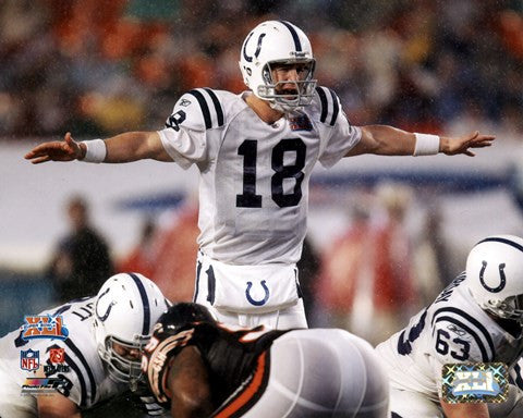 Peyton Manning Super Bowl XLI Calling Play (#13)