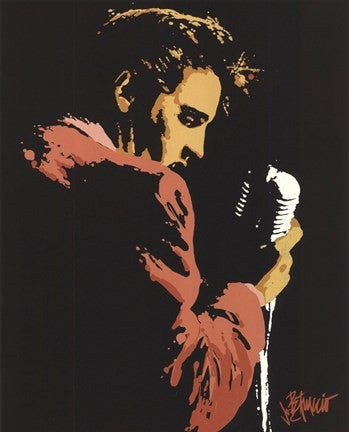 Elvis - Singing Profile (postercard)