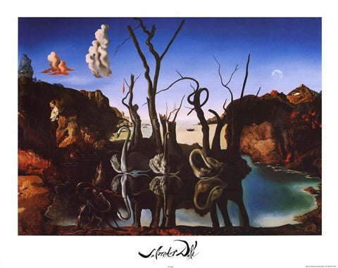 Swans Reflecting Elephants, c.1937