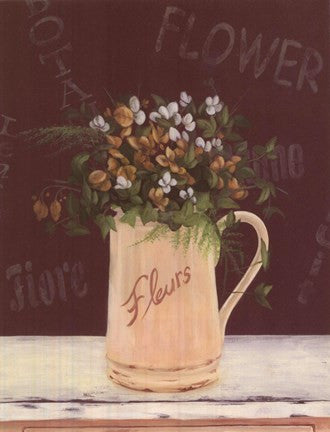 White Yellow Flowers In Pitcher