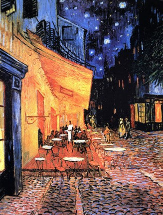 The Cafe Terrace on the Place du Forum, Arles, at Night, c.1888