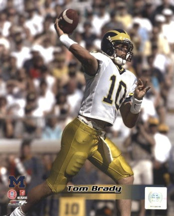 Tom Brady University of Michican Wolverines 1998 Action