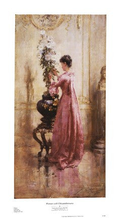 Woman with Chrysanthemums