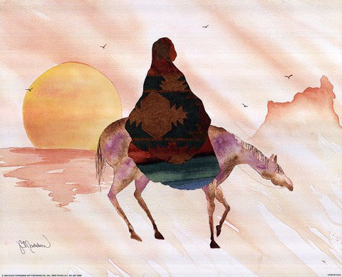 On Horse At Sunrise