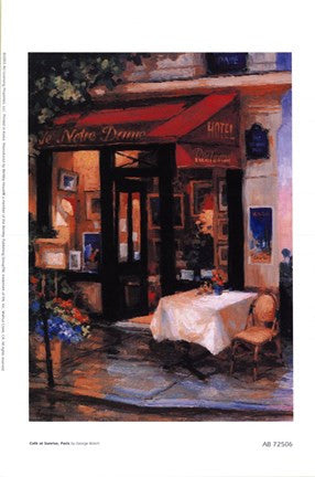 Cafe At Sunrise, Paris