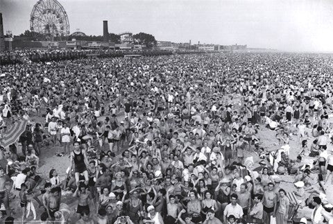 Coney Island Beach Crowd