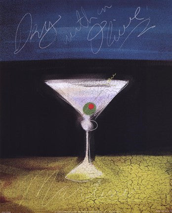 Dry Martini with Olive