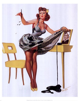 Pin-Up Girl with Inkstains