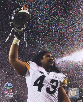Troy Polamalu celebrates - Super Bowl XLIII - #10