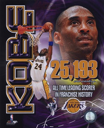 Kobe Bryant Los Angeles Lakers All-Time Leading Scorer Portrait Plus