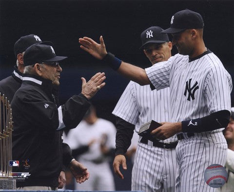 Yogi Berra, Derek Jeter, & Joe Girardi 2010 Yankees World Series Ring Ceremony