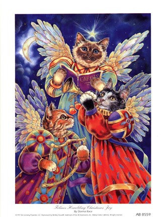 Felines Heralding Christmas Joy