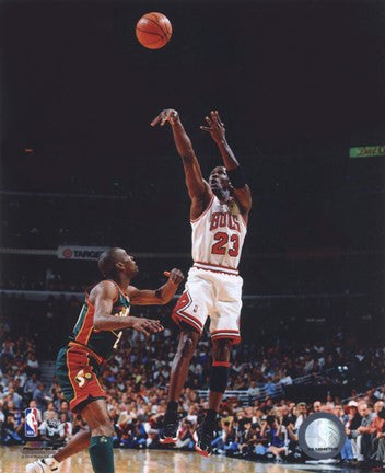 Michael Jordan Game 6 of the 1996 NBA Finals Action