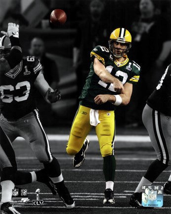 Aaron Rodgers Spotlight Action from Super Bowl XLV