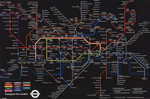 London Underground (Black Map)