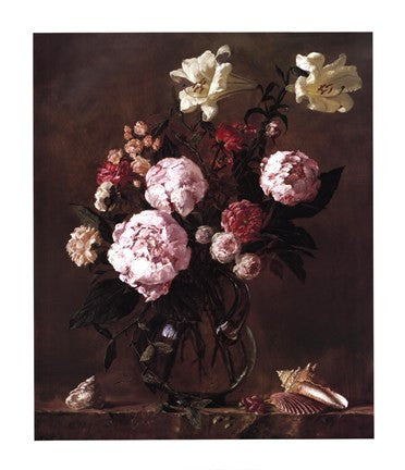 Peonies with Roses and Sweet Peas