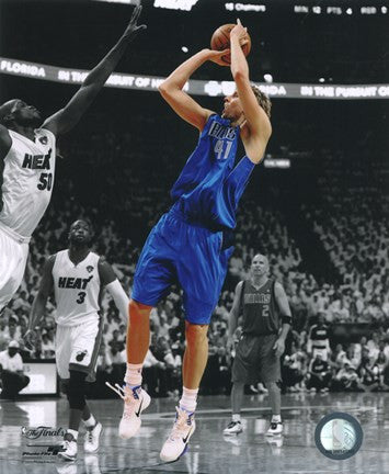 Dirk Nowitzki Game 1 of the 2011 NBA Finals Spotlight Action