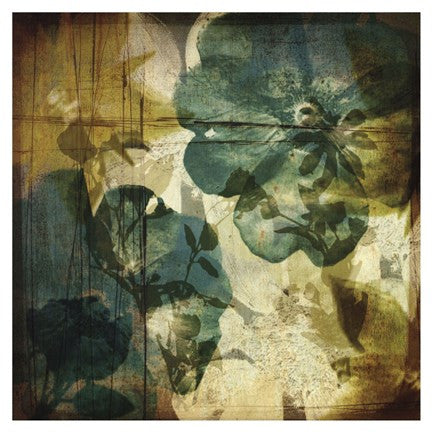 Vintage Teal Blooms I