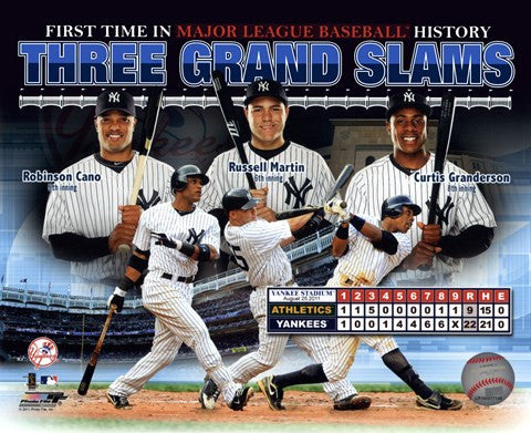 New York Yankees 3 Grand Slams in 1 Game Composite