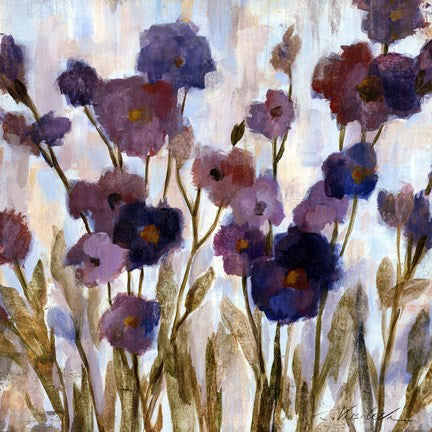 Abstracted Florals In Purple
