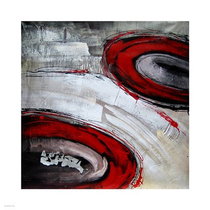 Abstract Circles I - red