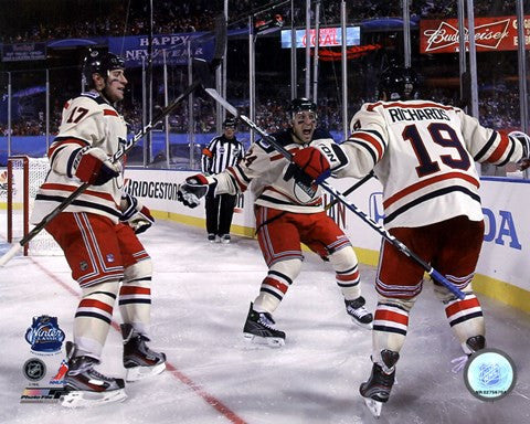 Brad Richards, Brandon Dubinsky, & Ryan Callahan 2012 NHL Winter Classic Action