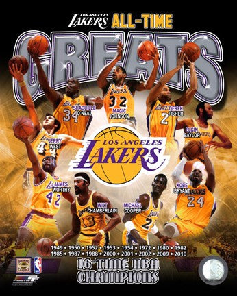 Los Angeles Lakers All Time Greats Composite