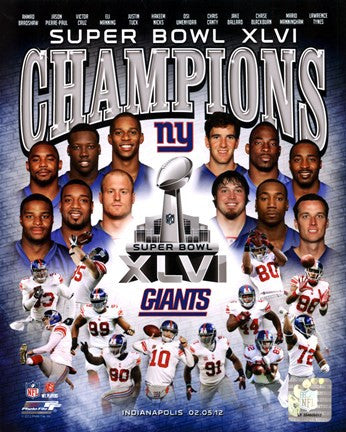 New York Giants Super Bowl XLVI Champions Composite