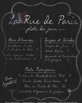 French Menu I