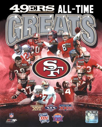 San Francisco 49ers All-Time Greats Composite