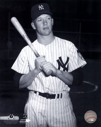 Mickey Mantle Posed Black And White