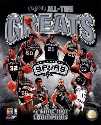 San Antonio Spurs All-Time Greats Composite