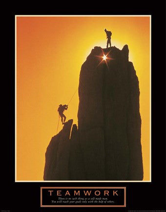 Teamwork-Sunset Climbers