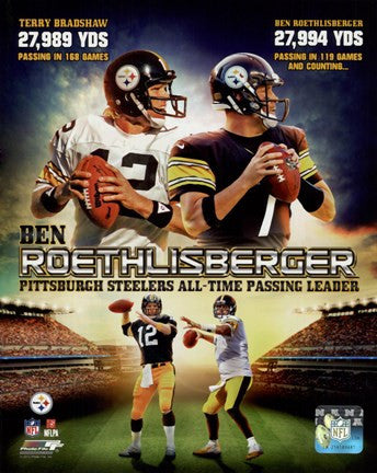 Ben Roethlisberger Pittsburgh Steelers All-time Passing Leader Composite