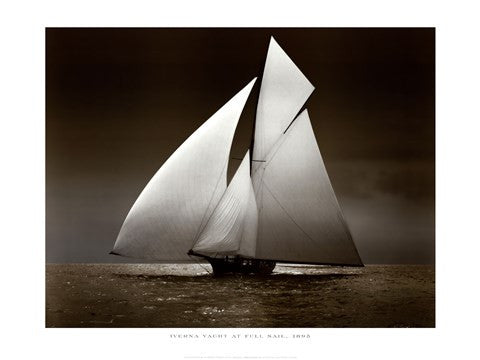 Iverna Yacht at Full Sail, 1895