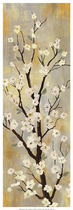 Balance  II (blossoms on yellow and grey texture)