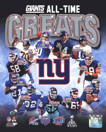 New York Giants All-Time Greats Composite
