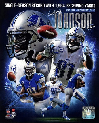 Calvin Johnson Single-Season Receiving Yards Record Portrait Plus