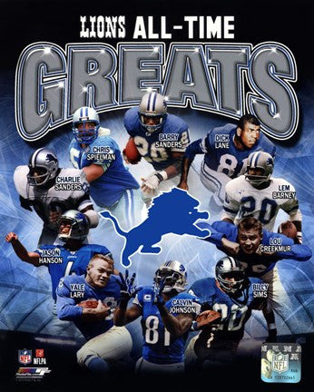 Detroit Lions All Time Greats Composite