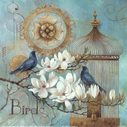 Blue Birds and Magnolia