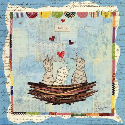 Blue Love Birds Square