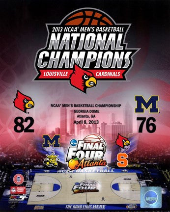 University of Louisville Cardinals 2013 NCAA Men's College Basketball National Champions Composite