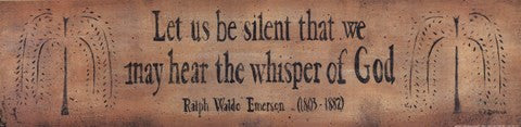 Let Us Be Silent