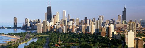Skyline with Hancock Building and Sears Tower, Chicago, Illinois