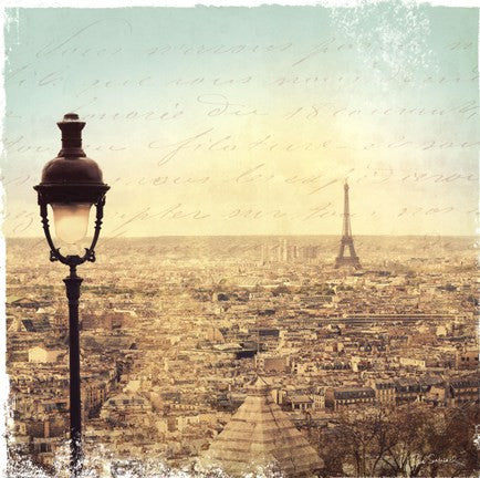 Eiffel Landscape Letter Blue I