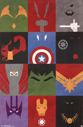 Avengers - Minimalist Grid